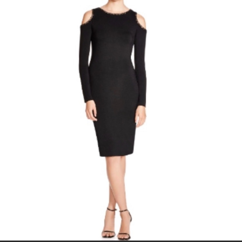 Bailey 44 Black Bodycon Cold Shoulder Dress M